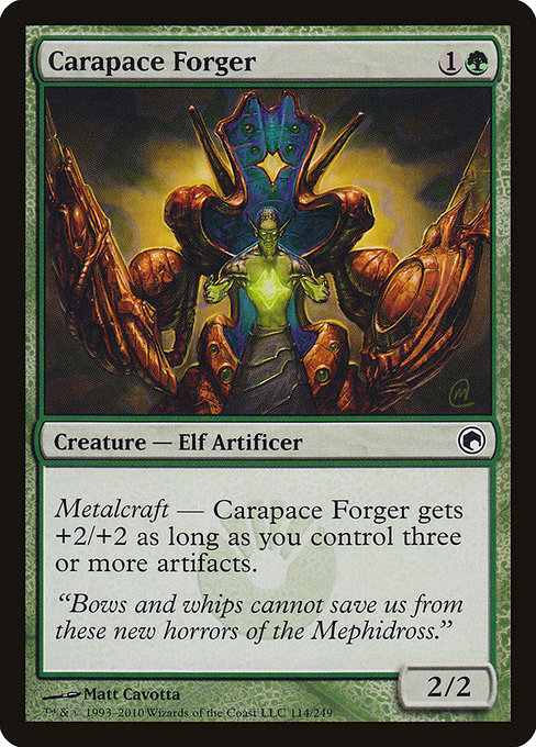 Carapace Forger highlighted card art