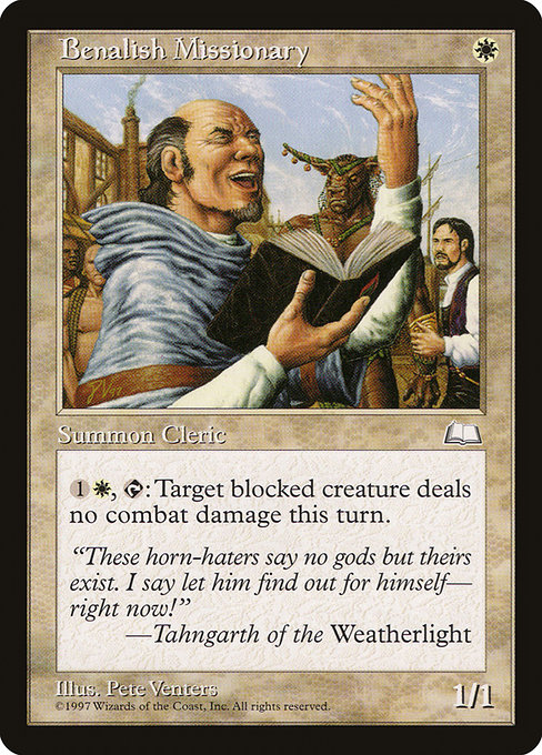 Benalish Missionary highlighted card art