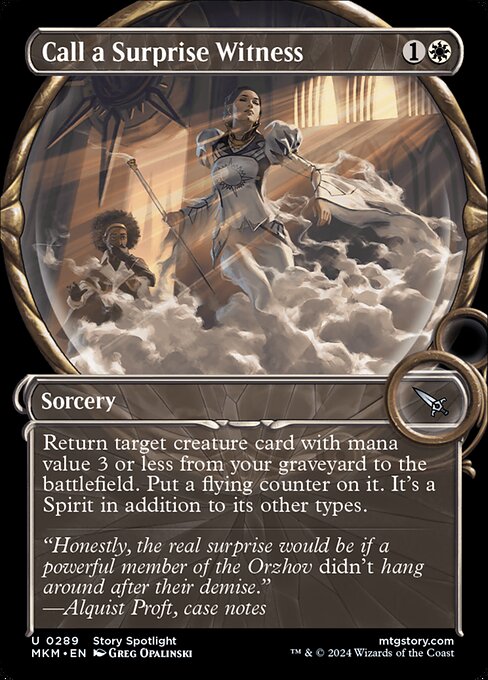 Call a Surprise Witness highlighted card art