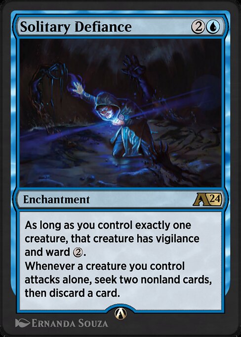Solitary Defiance highlighted card art