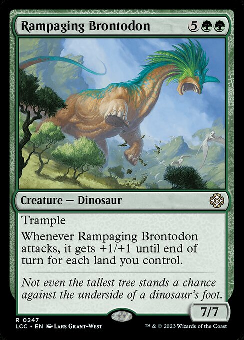 Rampaging Brontodon highlighted card art