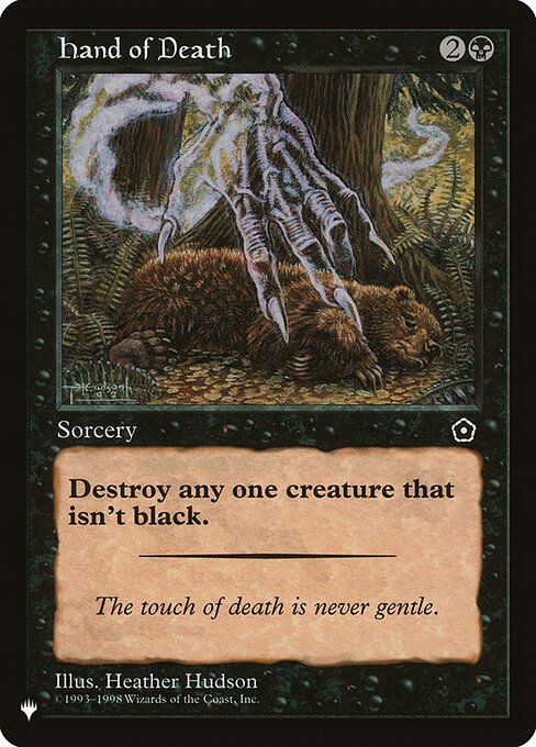 Hand of Death highlighted card art