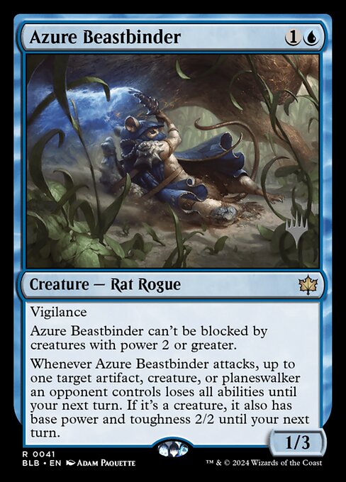 Azure Beastbinder from Bloomburrow Promos