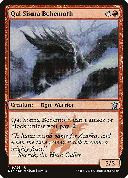 Qal Sisma Behemoth highlighted card art