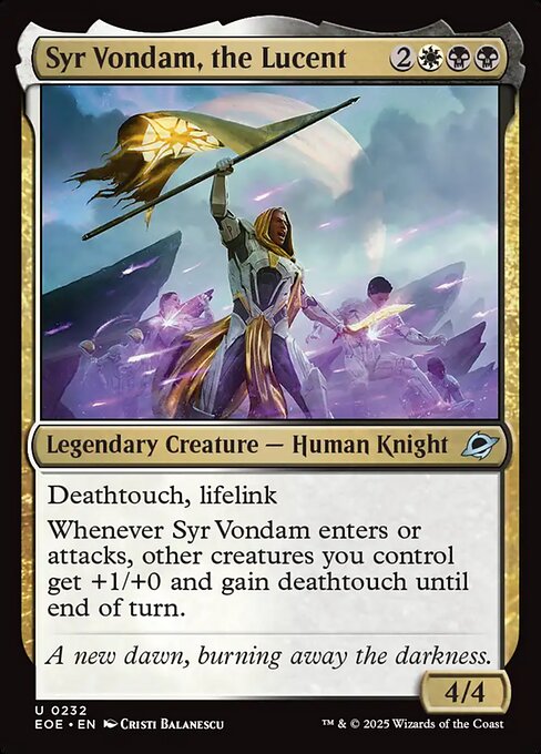 Syr Vondam, the Lucent highlighted card art