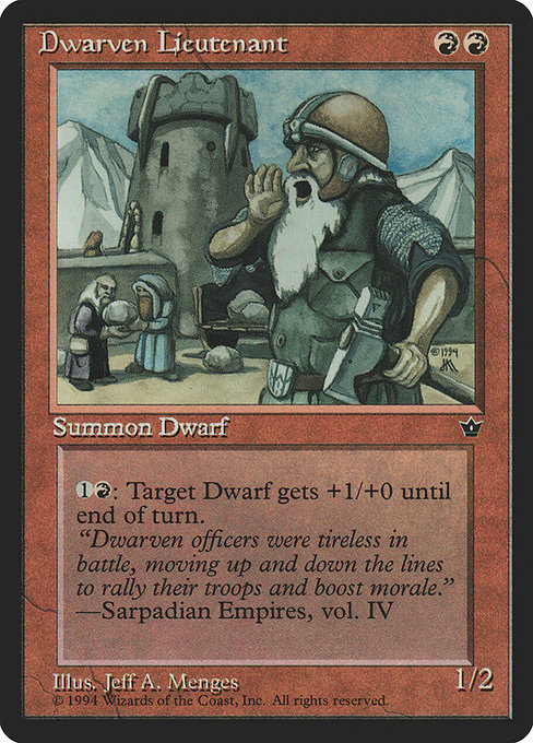 Dwarven Lieutenant highlighted card art