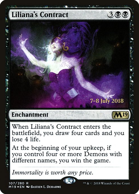 Liliana's Contract from Core Set 2019 Promos
