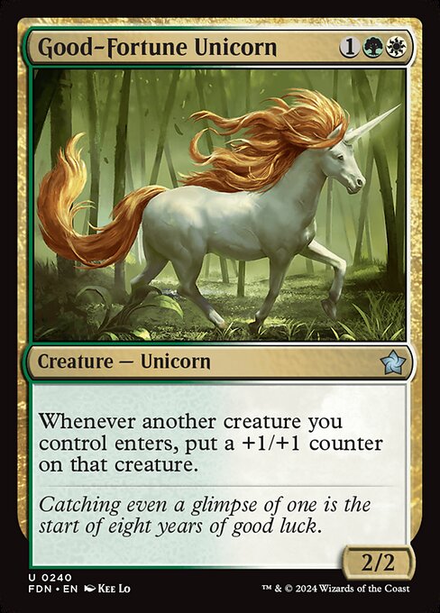 Good-Fortune Unicorn highlighted card art