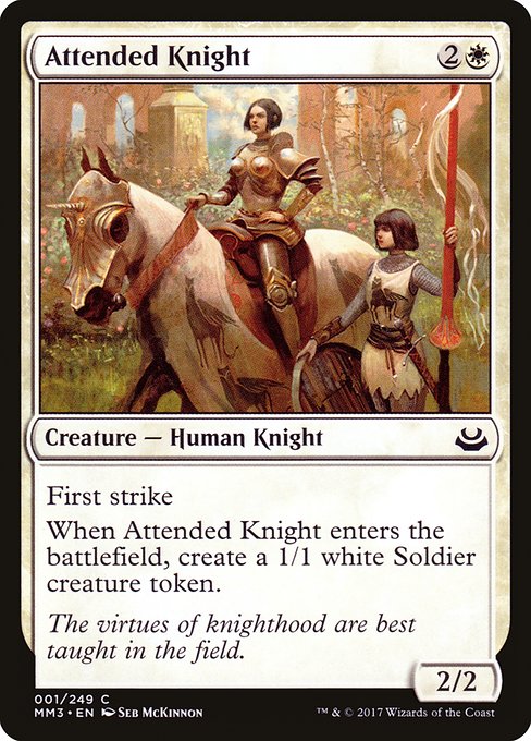 Attended Knight highlighted card art
