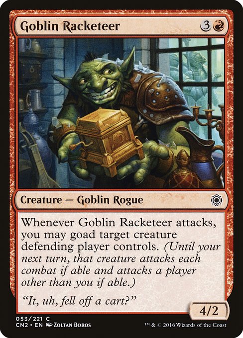 Goblin Racketeer highlighted card art
