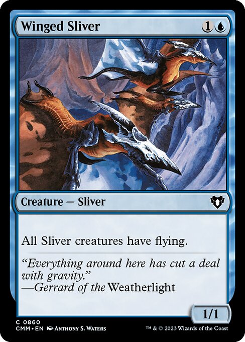Winged Sliver highlighted card art
