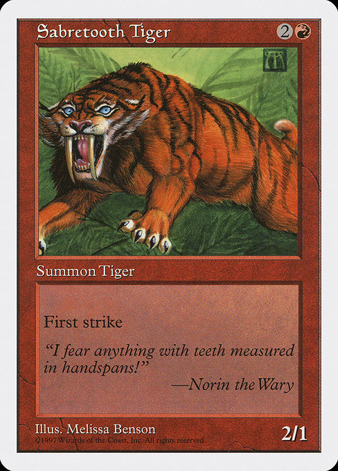 Sabretooth Tiger from Fifth Edition