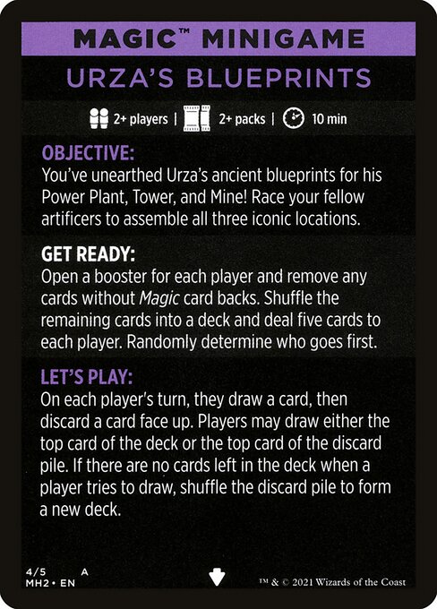 Urza's Blueprints (minigame) // Urza's Blueprints (cont'd) from Modern Horizons 2 Minigames