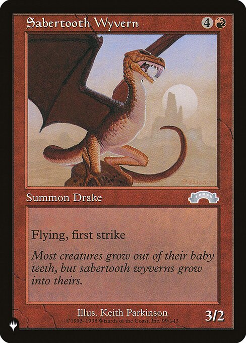 Sabertooth Wyvern highlighted card art