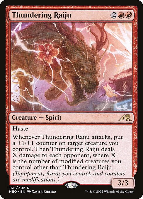 Thundering Raiju from Kamigawa: Neon Dynasty