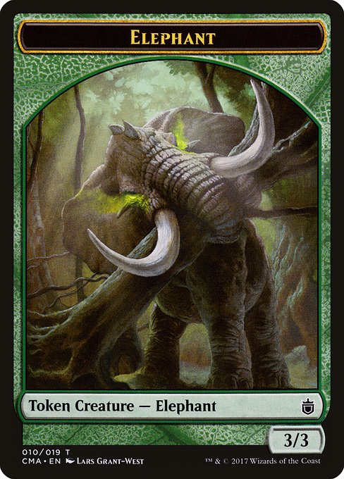 Elephant from Commander Anthology Tokens