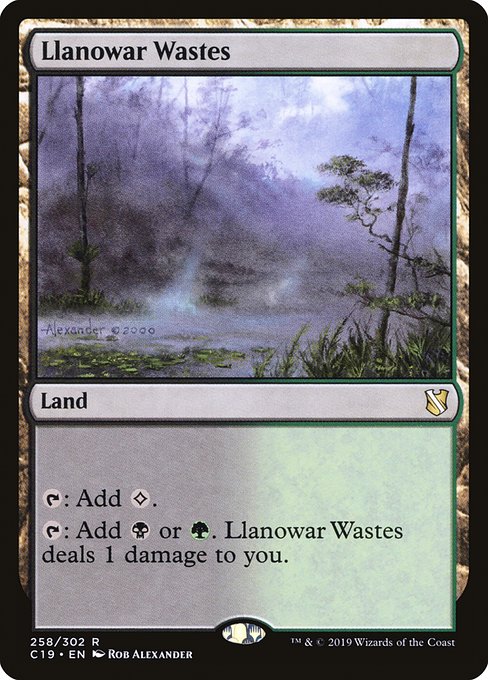 Llanowar Wastes from Commander 2019