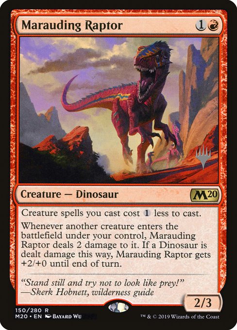 Marauding Raptor from Core Set 2020 Promos