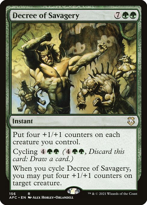 Decree of Savagery highlighted card art