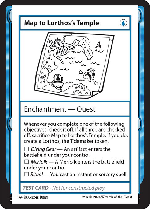 Map to Lorthos's Temple highlighted card art