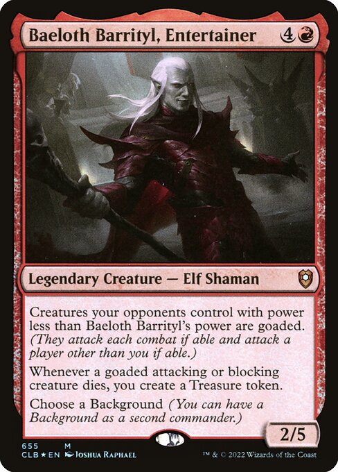 Baeloth Barrityl, Entertainer from Commander Legends: Battle for Baldur's Gate