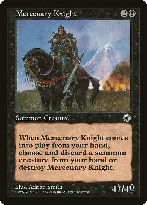 Mercenary Knight highlighted card art