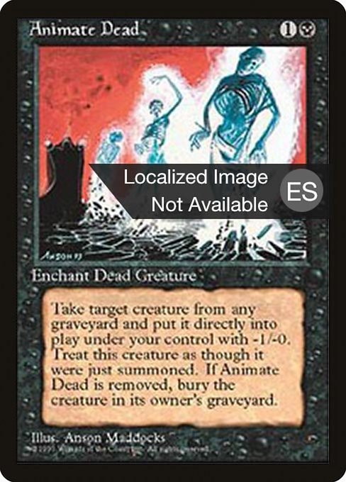 Animate Dead from Fourth Edition Foreign Black Border