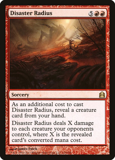 Disaster Radius from Commander 2011