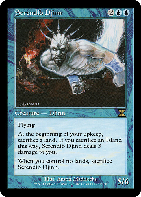 Serendib Djinn highlighted card art