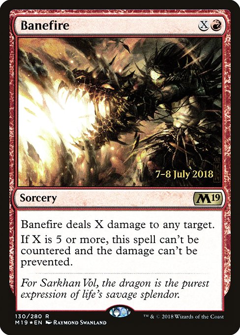 Banefire from Core Set 2019 Promos
