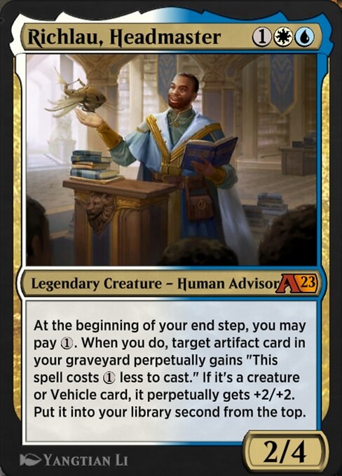 Richlau, Headmaster highlighted card art