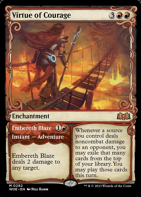 Virtue of Courage // Embereth Blaze from Wilds of Eldraine