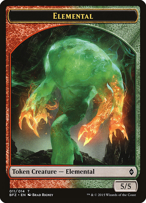 Elemental from Battle for Zendikar Tokens