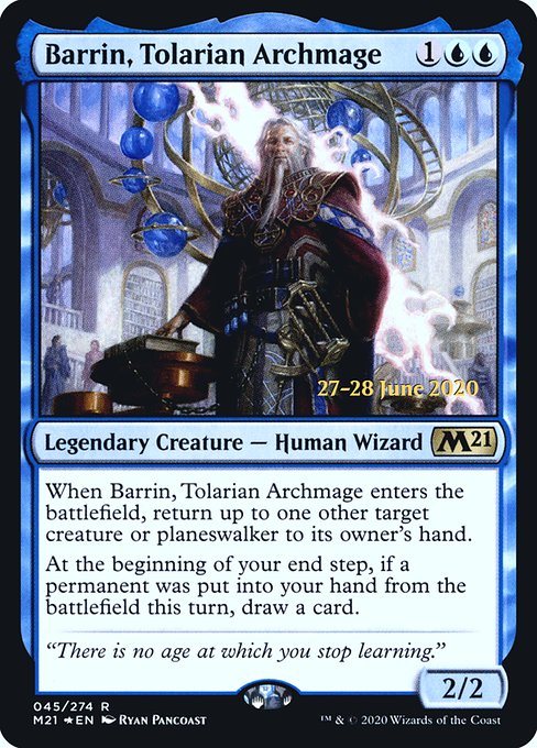 Barrin, Tolarian Archmage from Core Set 2021 Promos