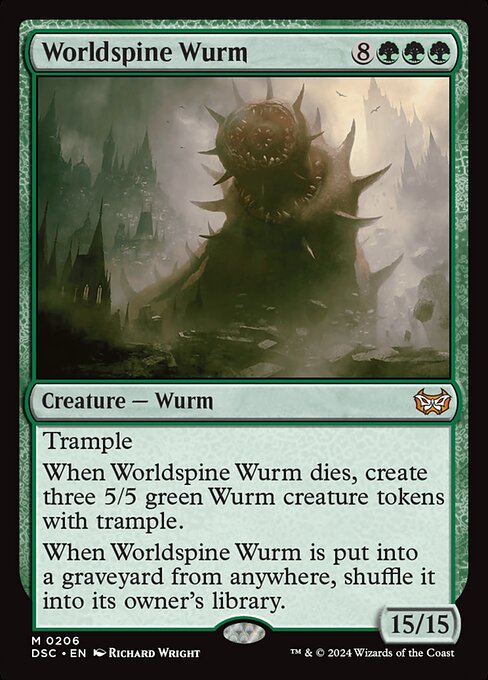 Worldspine Wurm highlighted card art
