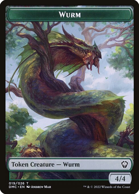 Wurm highlighted card art