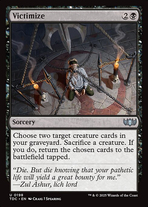 Victimize highlighted card art