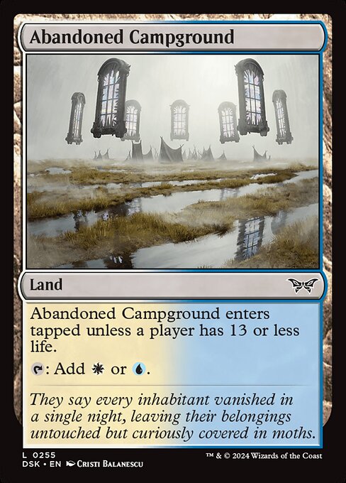 Abandoned Campground highlighted card art