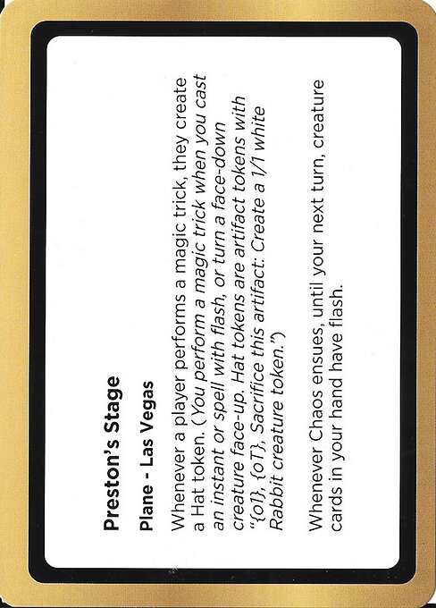 Preston's Stage highlighted card art