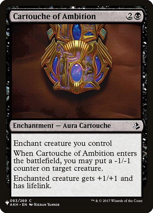 Cartouche of Ambition highlighted card art