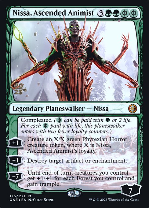 Nissa, Ascended Animist from Phyrexia: All Will Be One Promos