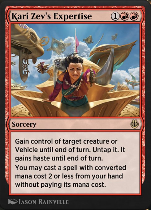 Kari Zev's Expertise highlighted card art