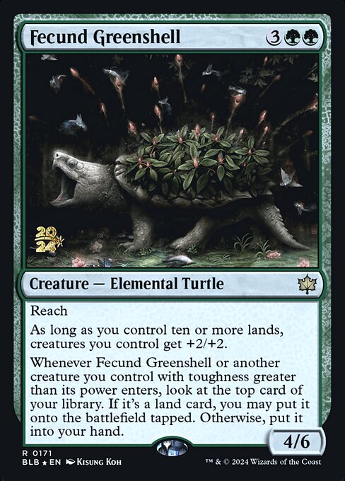 Fecund Greenshell from Bloomburrow Promos