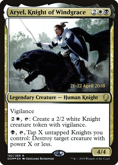 Aryel, Knight of Windgrace from Dominaria Promos