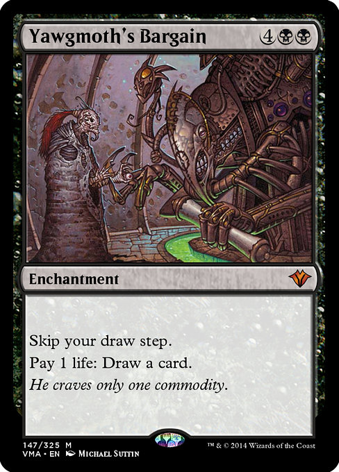 Yawgmoth's Bargain highlighted card art