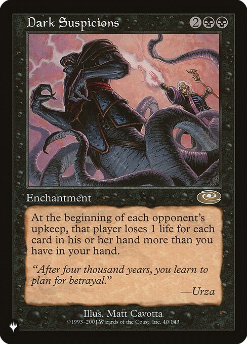 Dark Suspicions highlighted card art