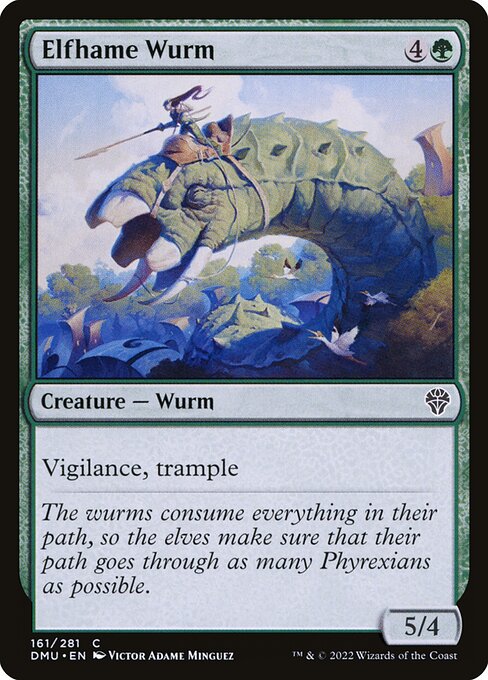 Elfhame Wurm highlighted card art
