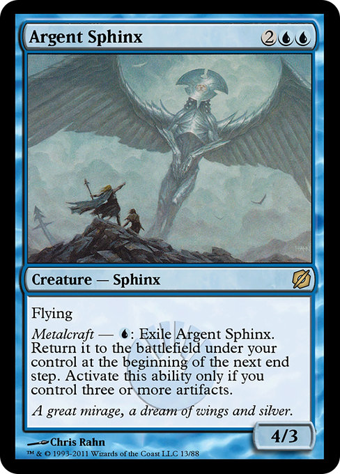 Argent Sphinx from Duel Decks: Mirrodin Pure vs. New Phyrexia