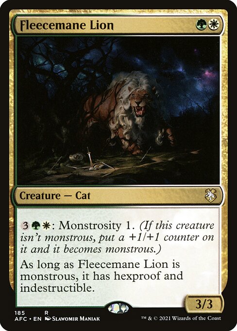 Fleecemane Lion from Forgotten Realms Commander