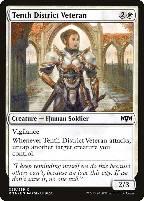 Tenth District Veteran highlighted card art